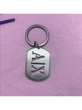 Armani Exchange Silver Keychain